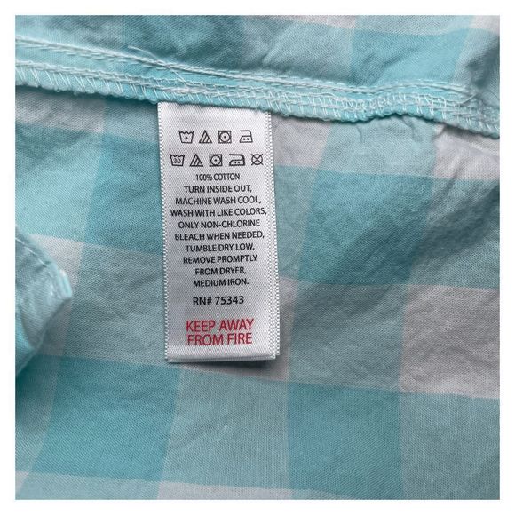 Tommy Bahama Gingham Shirt XL(14) - Picture 5 of 5